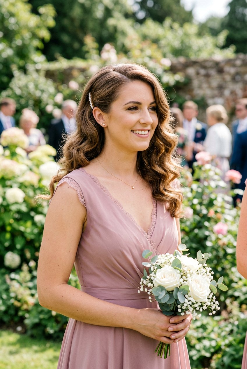 Side Part Bridesmaid Curls - 20 bridesmaid hairstyles with curls - 20 bridesmaid hairstyles with curls