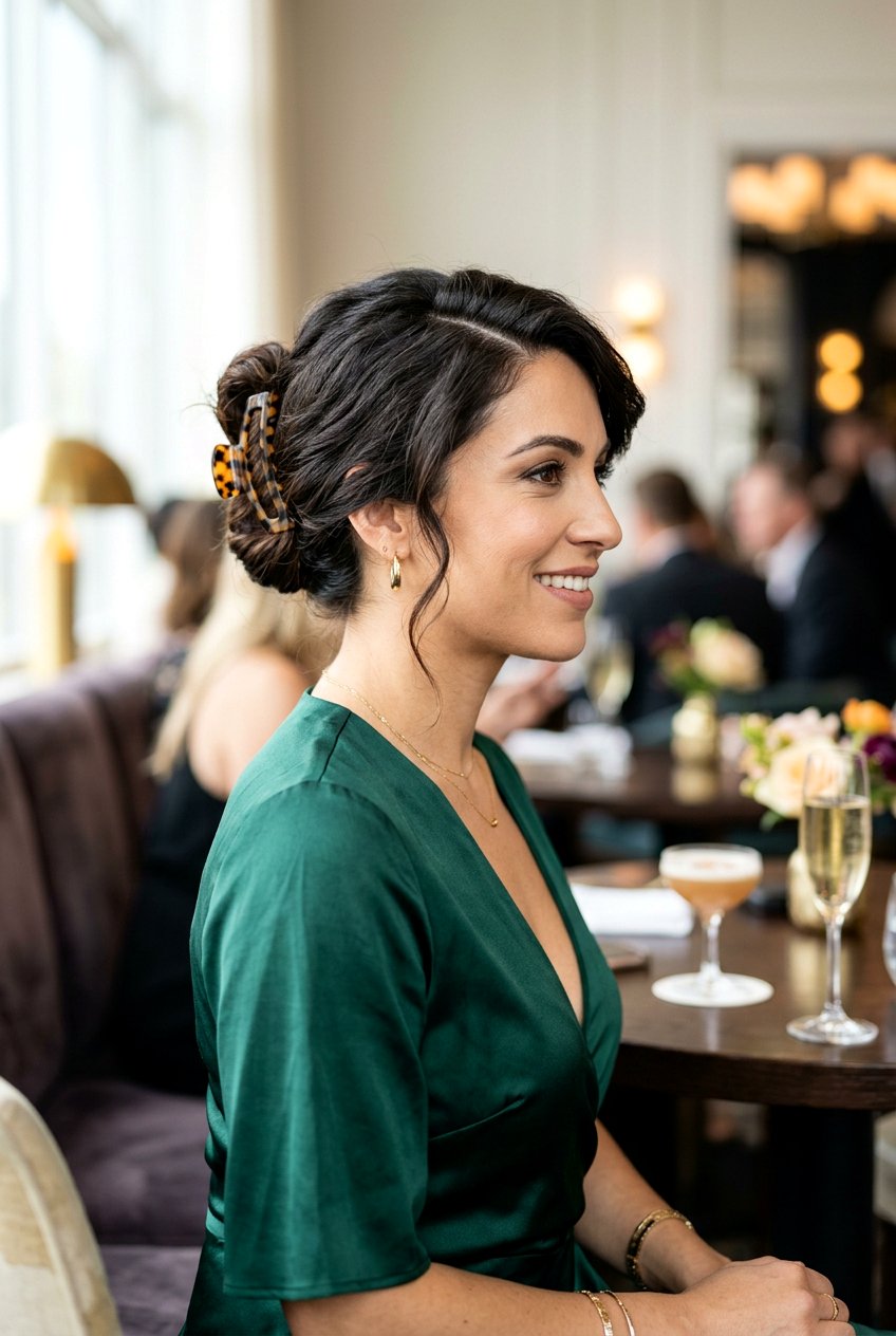 Side Part Claw Clip Bun - 20 claw clip bun for thick hair - 20 claw clip bun for thick hair