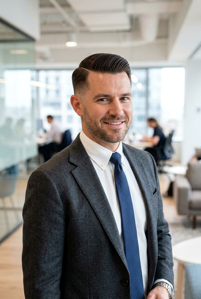 Side Part Comb Over - 20 men polished side part haircut - 20 men polished side part haircut