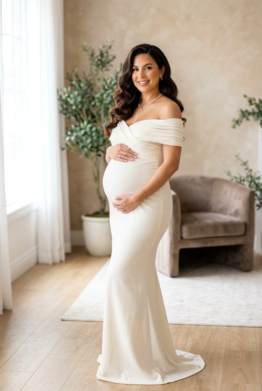 Side Part Curls Maternity Shoot - 20 maternity shoot curls hairstyle - 20 maternity shoot curls hairstyle