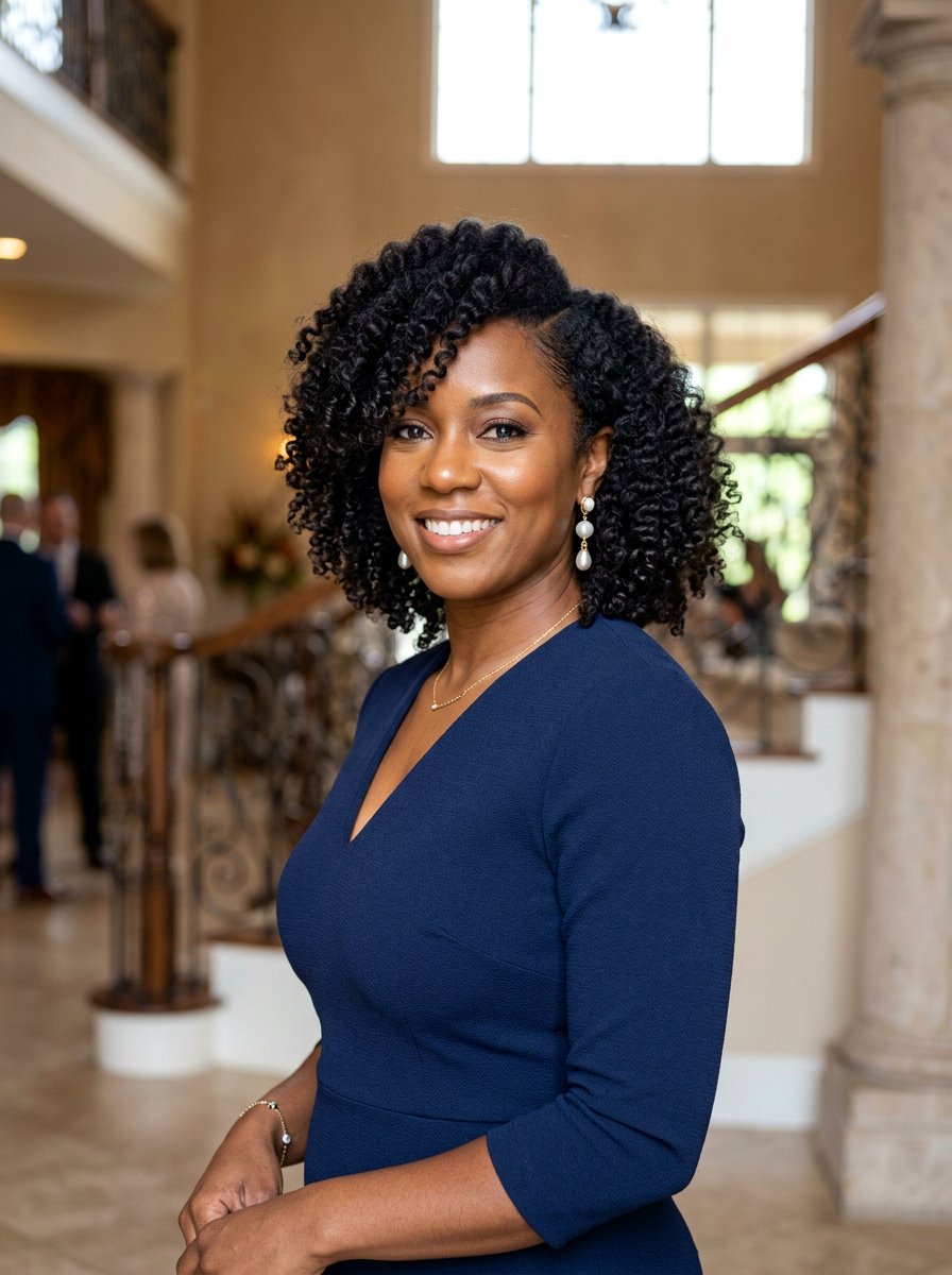 Side Part Curly Bob - 20 wash and go bob for natural hair - 20 wash and go bob for natural hair