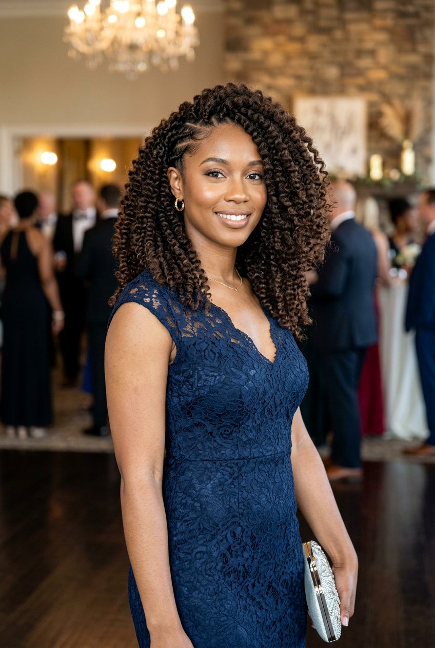 Side Part Curly Crochet - 20 curly crochet hairstyles - 20 curly crochet hairstyles