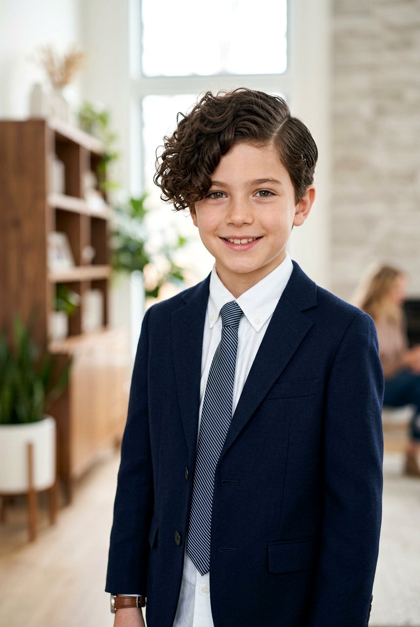 Side Part Curly Hair - 20 boys picture day hairstyle with curls - 20 boys picture day hairstyle with curls