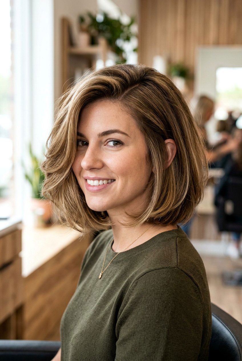 Side Part Ear Length Bob - 20 ear length bob haircut - 20 ear length bob haircut