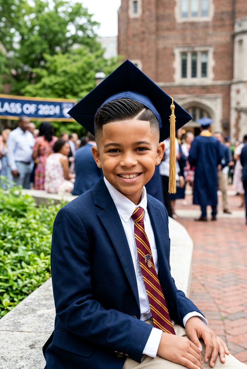 Side Part Fade - 20 neat graduation haircuts for boys - 20 neat graduation haircuts for boys