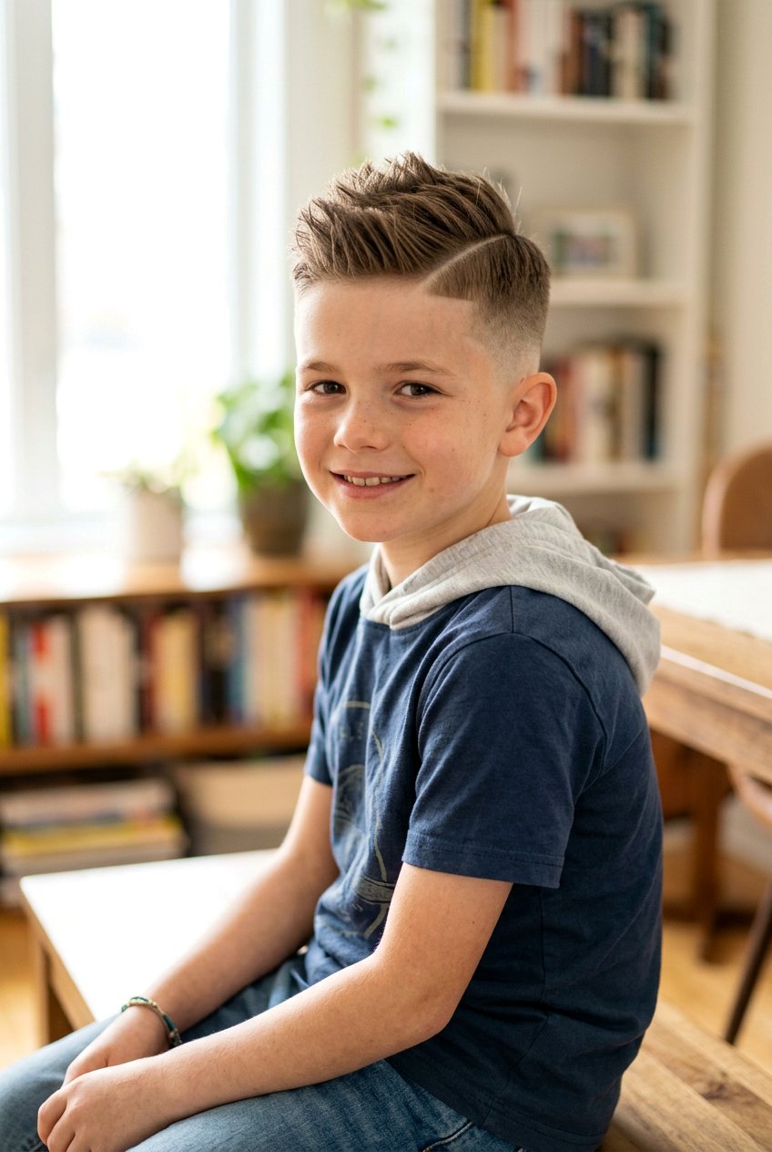 Side Part Faux Hawk Haircut For Boys - 20 side part haircut for boys - 20 side part haircut for boys