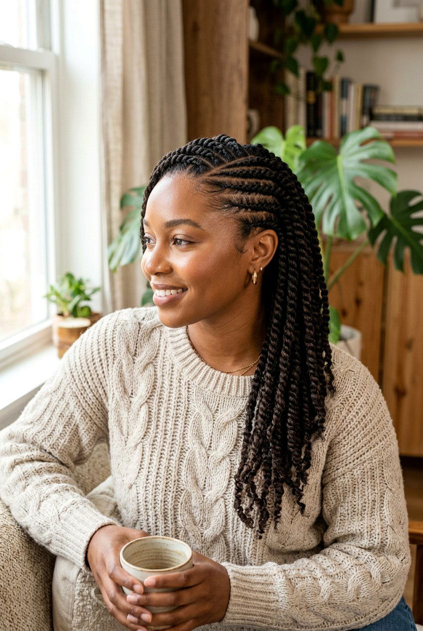 Side Part Flat Twist - 20 natural hair with side part styles - 20 natural hair with side part styles