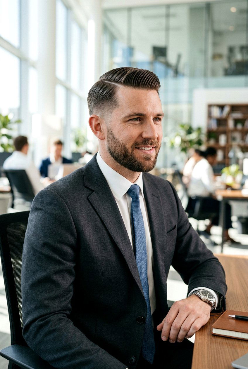 Side Part Haircut - 20 men professional haircut for office - 20 men professional haircut for office