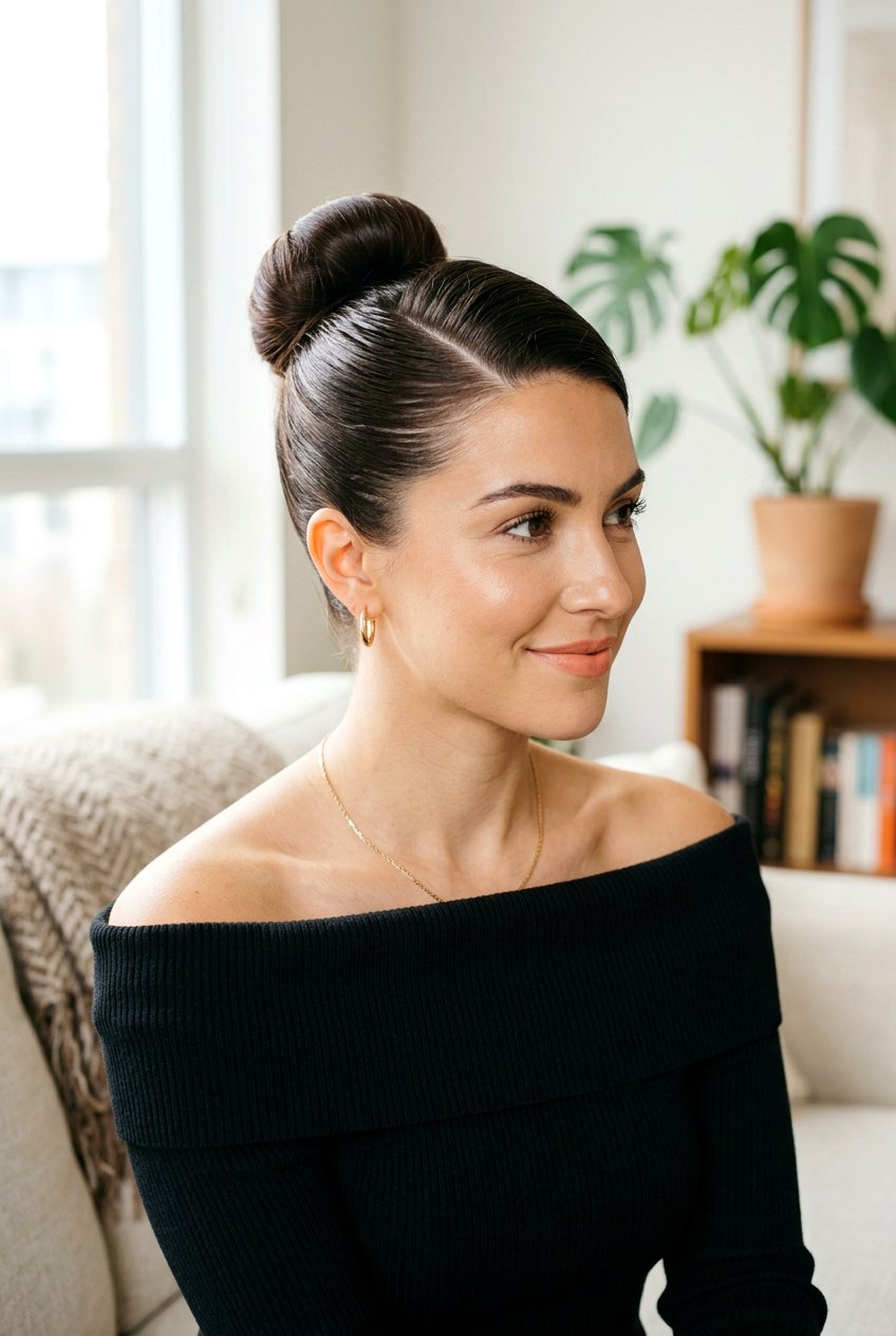 Side Part High Bun - 20 natural hair with side part styles - 20 natural hair with side part styles