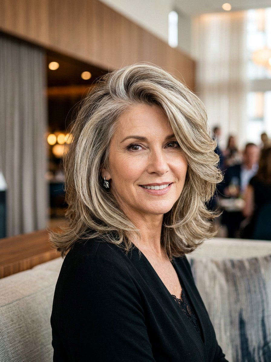 Side Part Layered Haircut For Mature Women - 20 trending haircut ideas for mature women - 20 trending haircut ideas for mature women