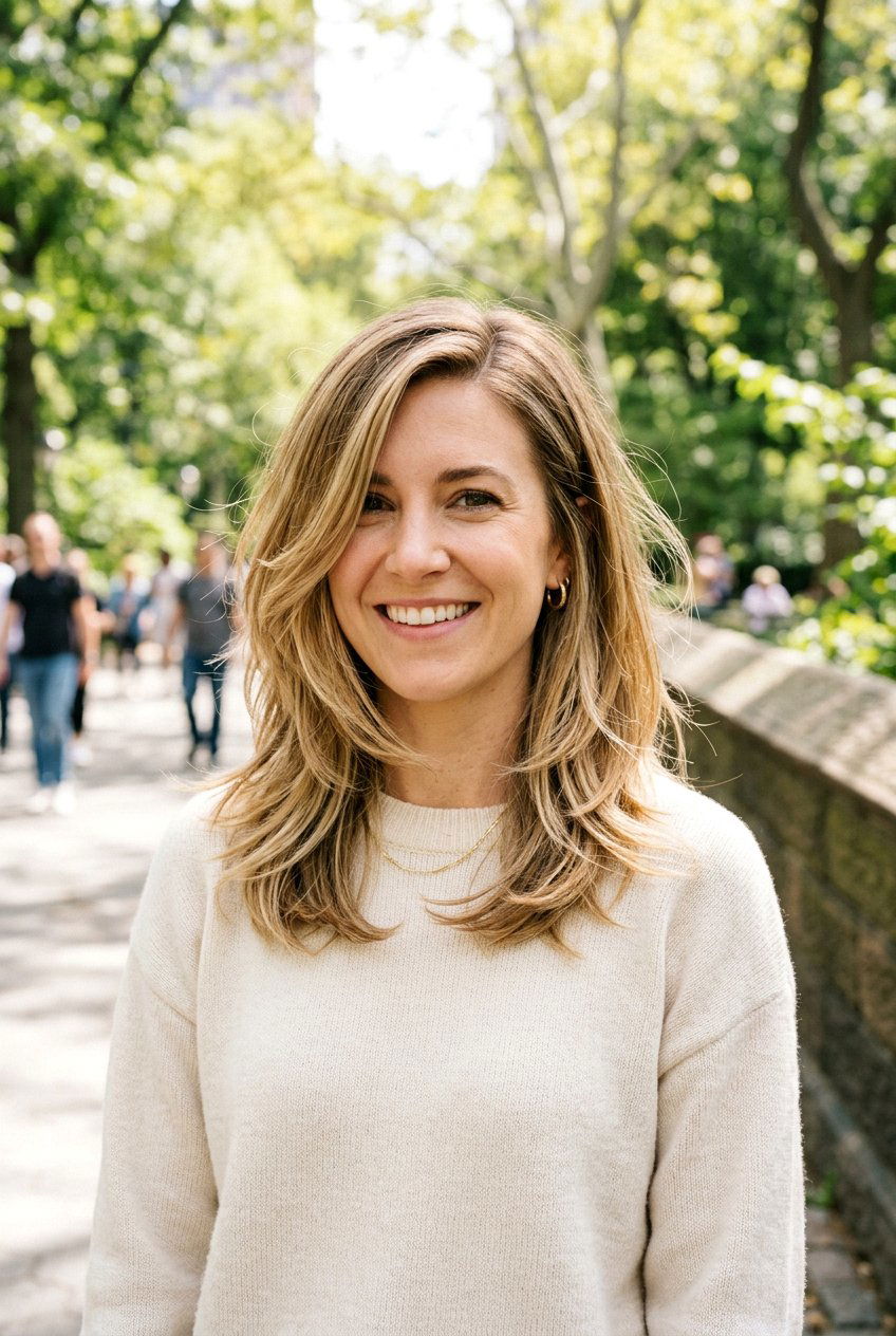 Side Part Layered Medium Hair - 20 easy side part hairstyle - 20 easy side part hairstyle