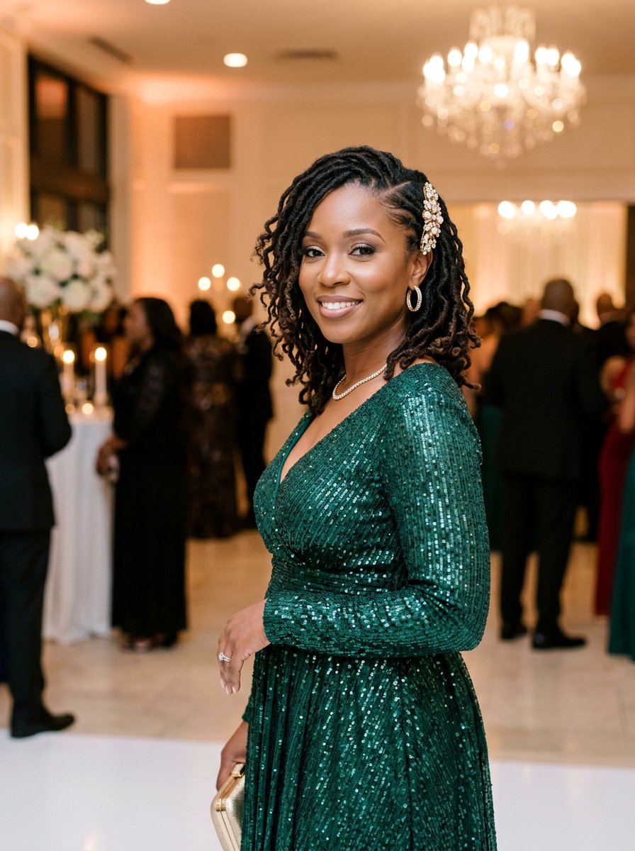 Side Part Locs - 20 prom hairstyles for locs - 20 prom hairstyles for locs