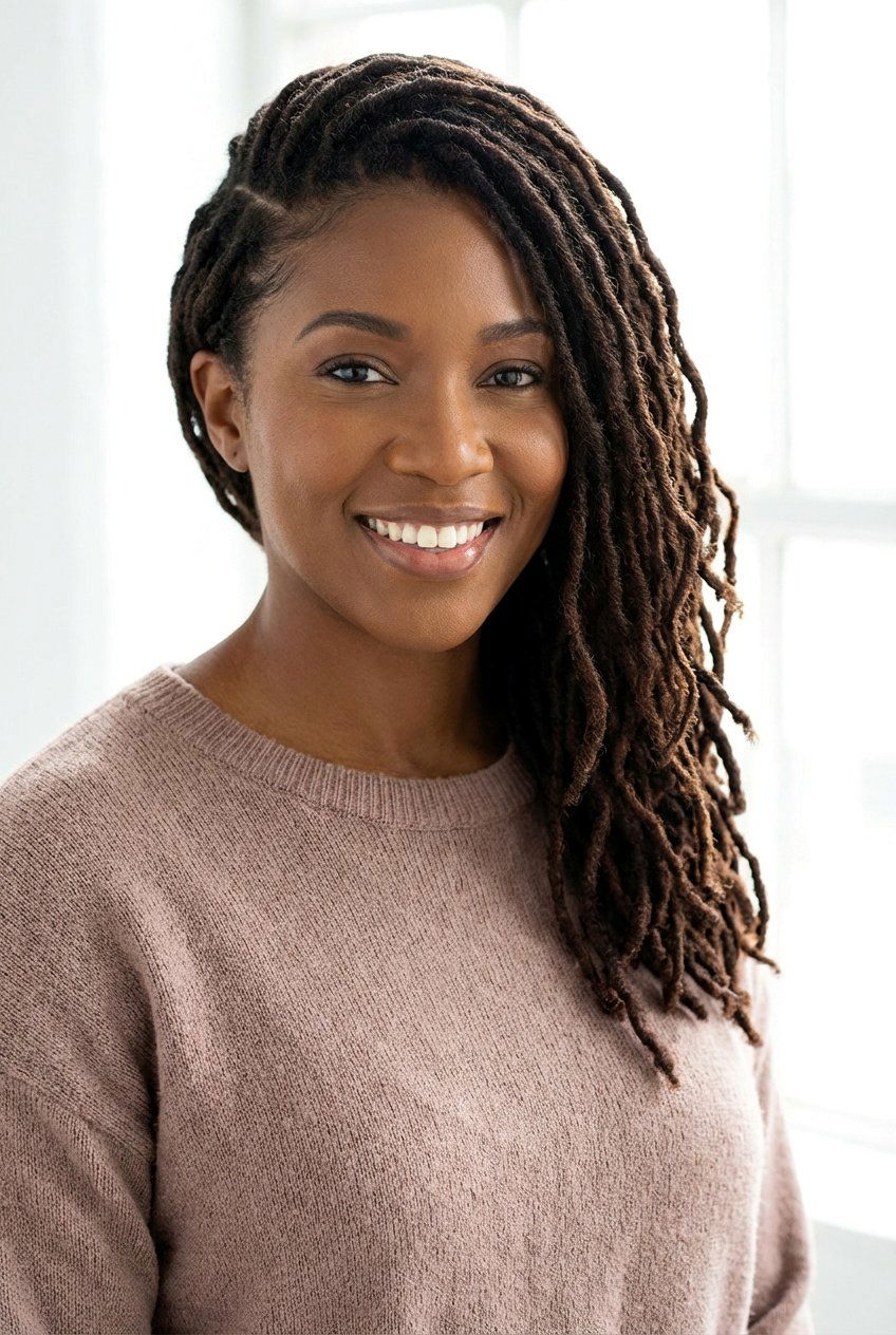 Side Part Locs - 20 loc hairstyles for women - 20 loc hairstyles for women