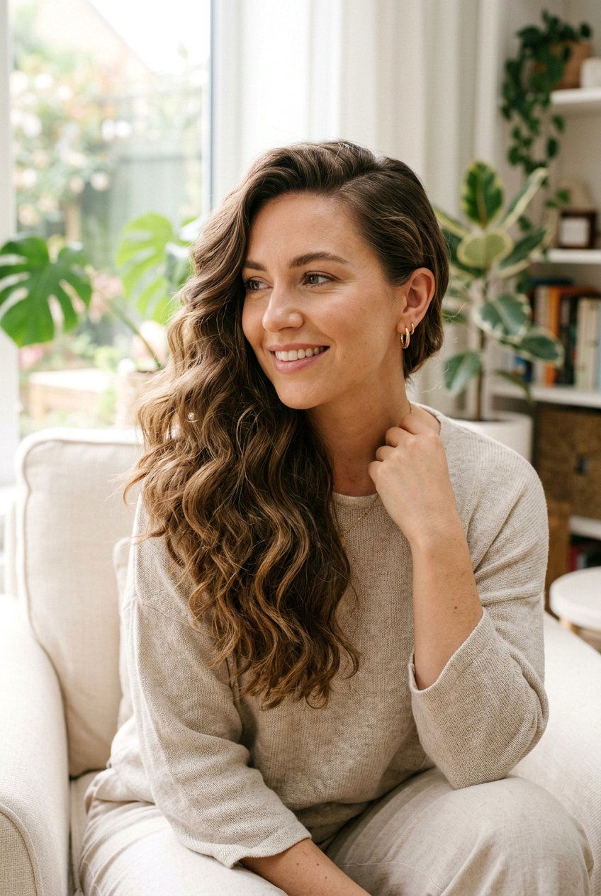 Side Part Loose Waves - 20 easy side part hairstyle - 20 easy side part hairstyle