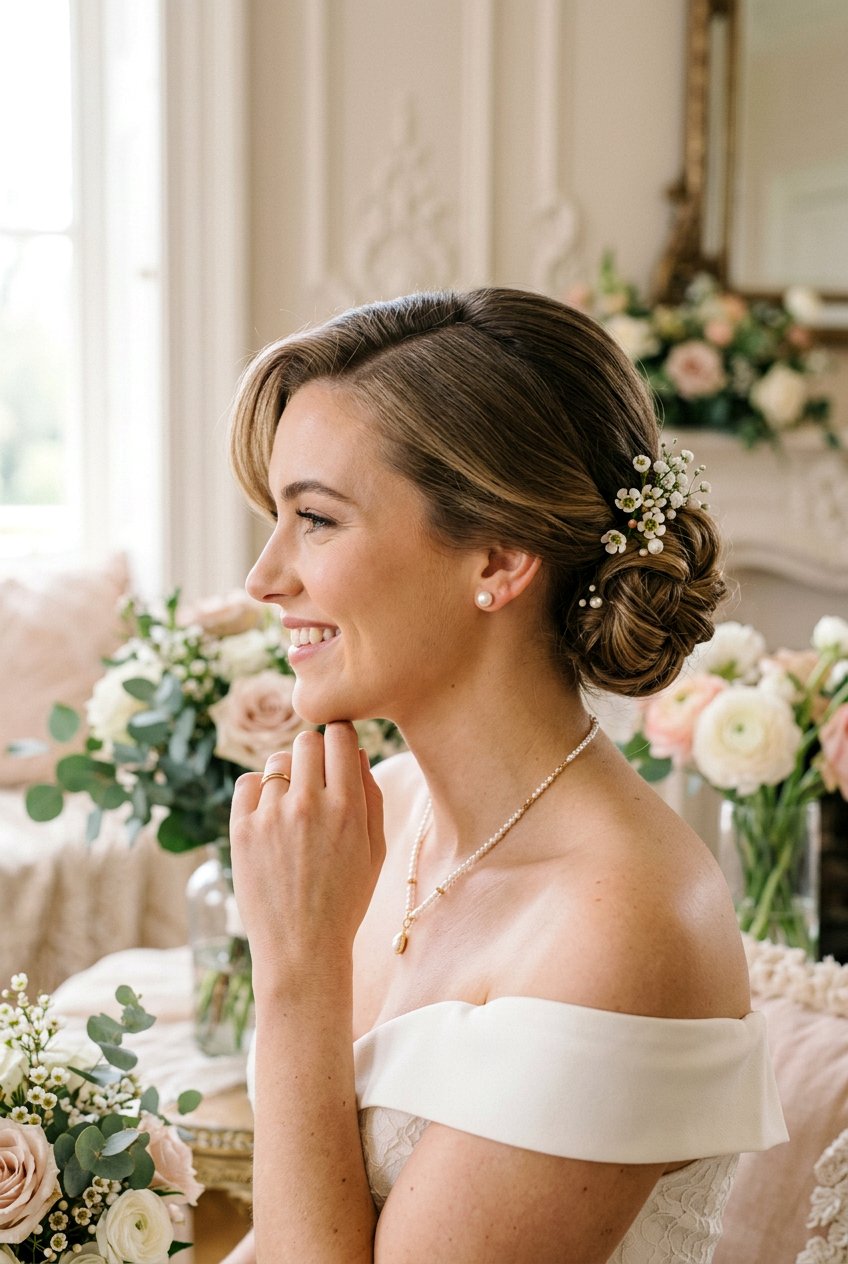 Side Part Low Bridal Chignon - 20 modern bridal chignon - 20 modern bridal chignon