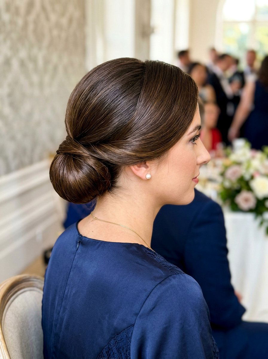 Side Part Low Chignon - 20 easy hairstyle for office rush - 20 easy hairstyle for office rush