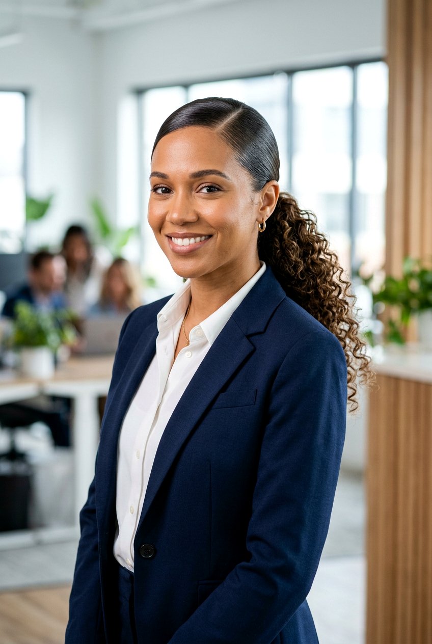 Side Part Low Ponytail - 20 natural hair with side part styles - 20 natural hair with side part styles
