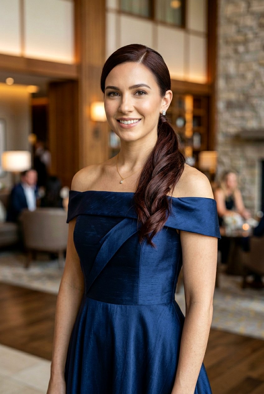 Side Part Low Side Ponytail - 20 professional ponytail with side part - 20 professional ponytail with side part