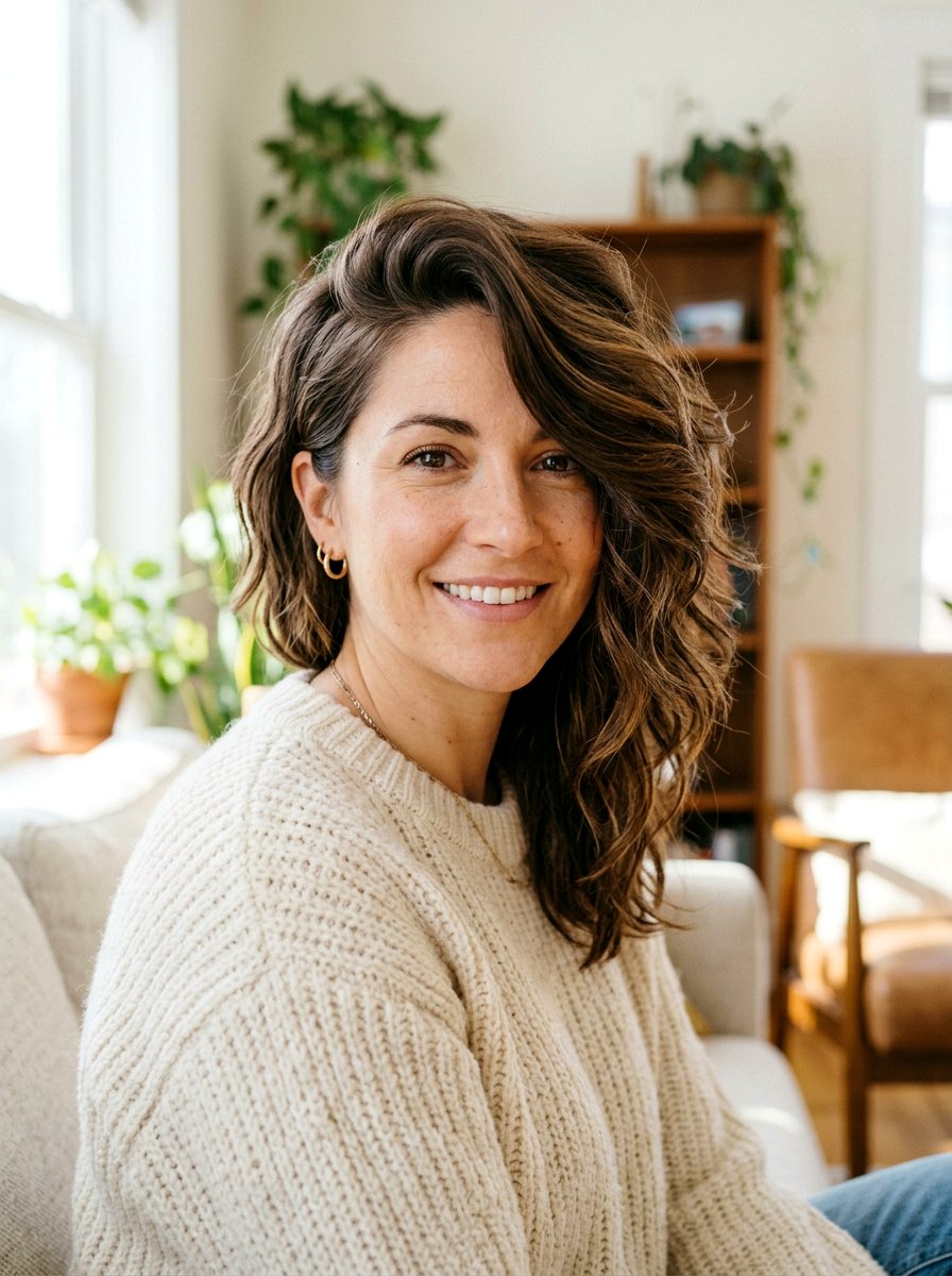 Side Part Medium Shag - 20 simple hairstyle for medium shag haircut - 20 simple hairstyle for medium shag haircut