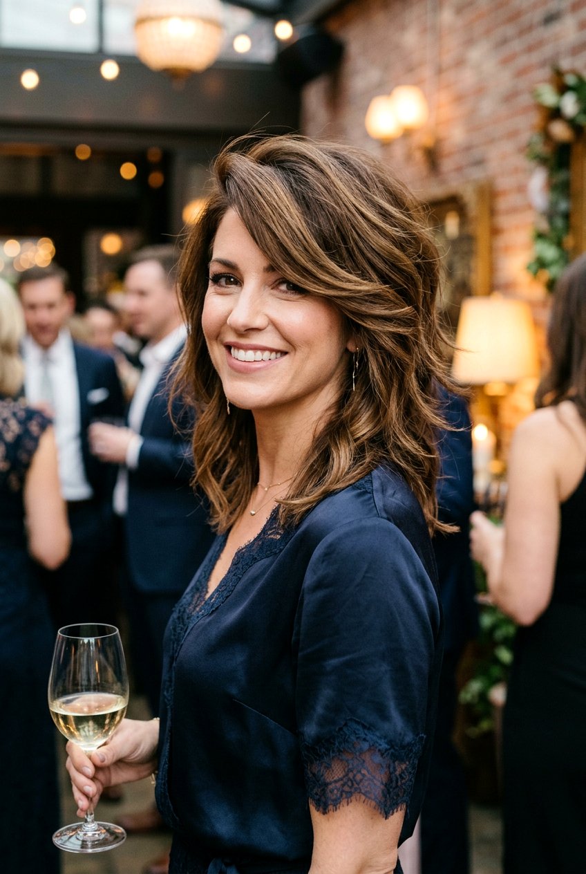 Side Part Mom Shag Haircut Medium Hair - 20 mom shag haircut for medium hair - 20 mom shag haircut for medium hair