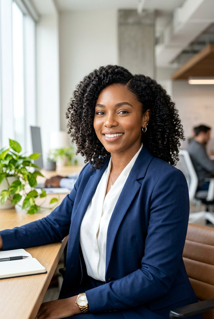 Side Part Natural Hairstyle For Work - 20 natural hairstyles for work - 20 natural hairstyles for work