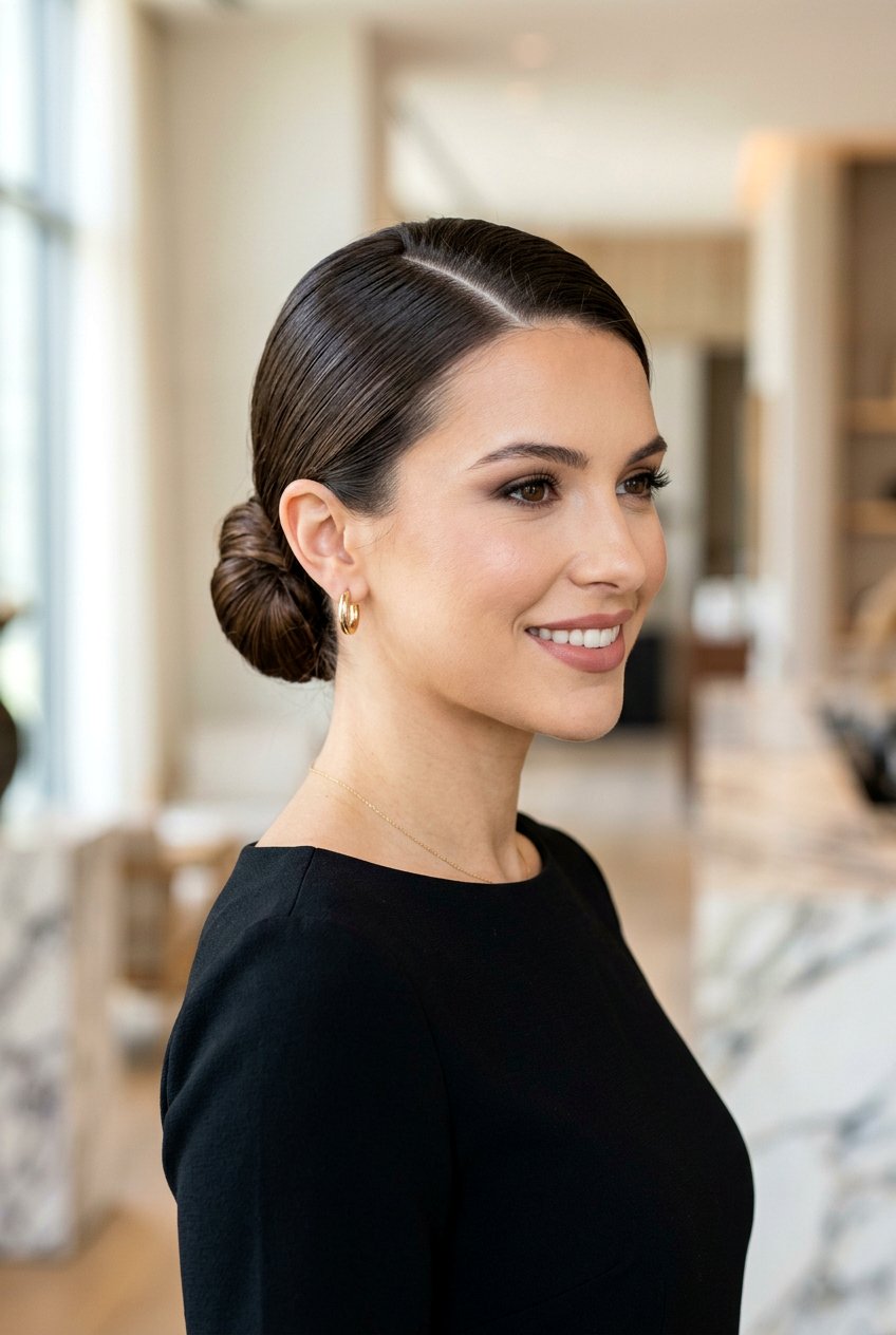 Side Part Old Money Bun - 20 old money bun hairstyle - 20 old money bun hairstyle