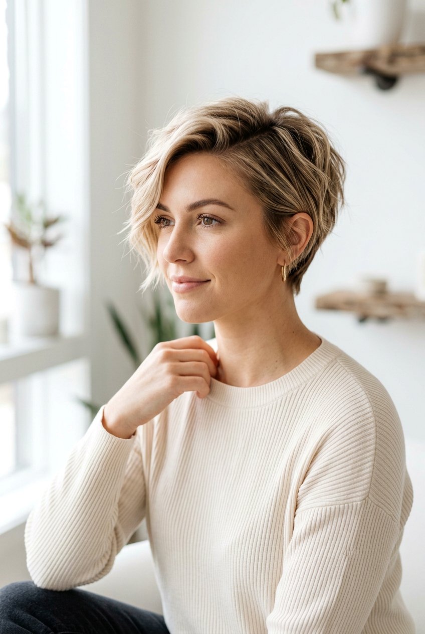 Side Part Pixie Cut - 20 easy side part hairstyle - 20 easy side part hairstyle