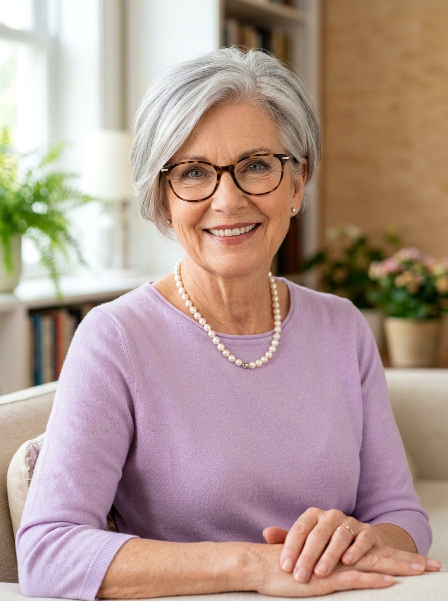 Side Part Pixie Cut - 20 pixie cut for women over 70 with glasses - 20 pixie cut for women over 70 with glasses