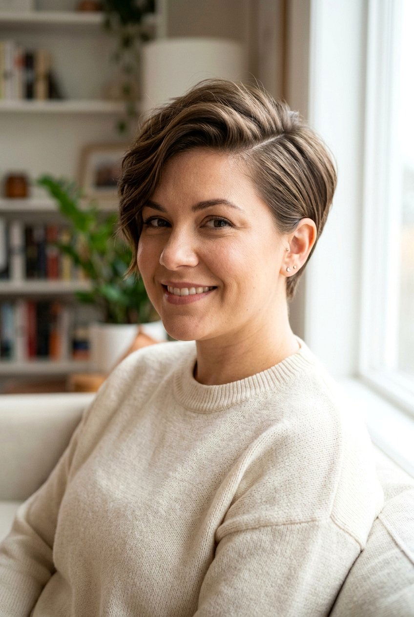 Side Part Pixie Cut For Round Face - 20 flattering pixie for round face - 20 flattering pixie for round face