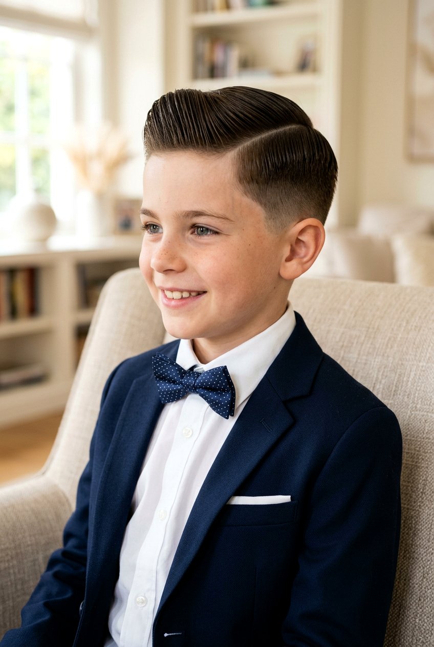 Side Part Pompadour - 20 cute picture day haircuts for boys - 20 cute picture day haircuts for boys
