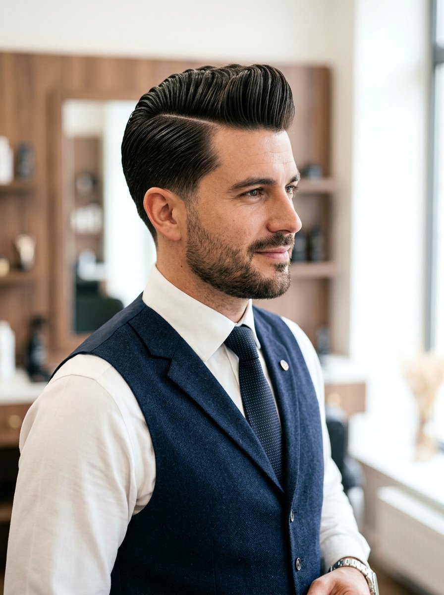 Side Part Pompadour - 20 side part for professional men - 20 side part for professional men