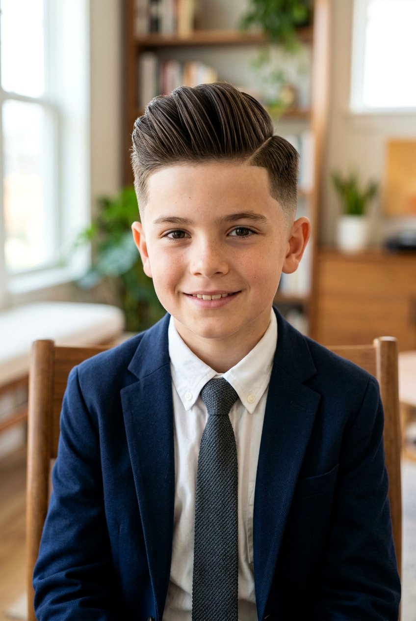 Side Part Pompadour Haircut For Boys - 20 side part haircut for boys - 20 side part haircut for boys