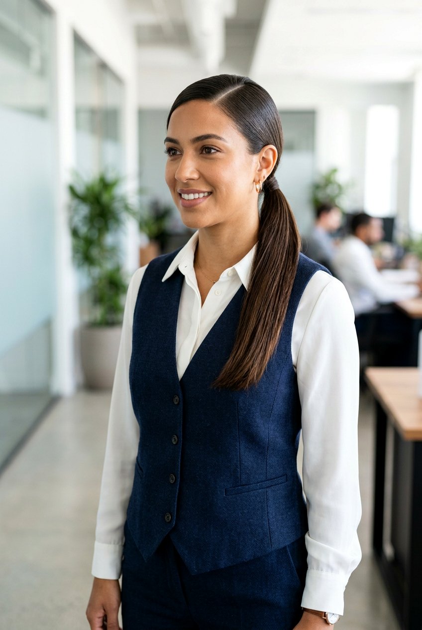 Side Part Ponytail - 20 easy library hairstyle for college girls - 20 easy library hairstyle for college girls