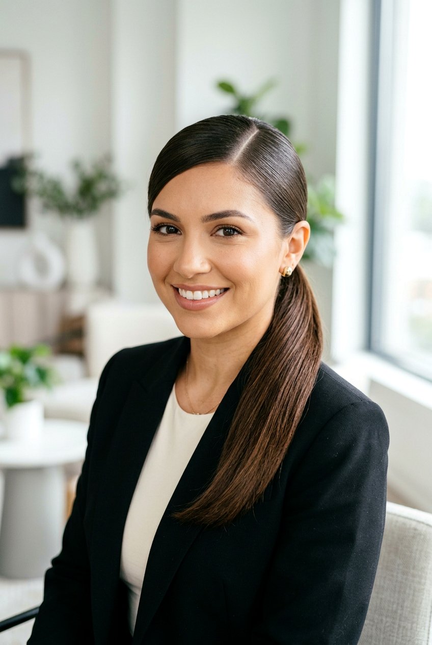 Side Part Ponytail - 20 easy ponytail hairstyles - 20 easy ponytail hairstyles