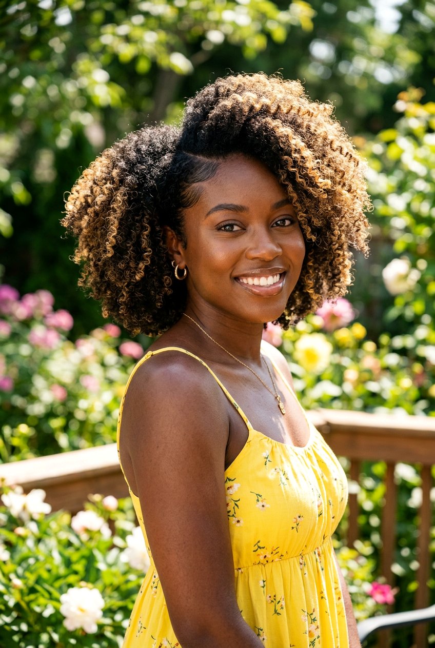 Side Part Puff With Color - 20 side part puff for black women - 20 side part puff for black women