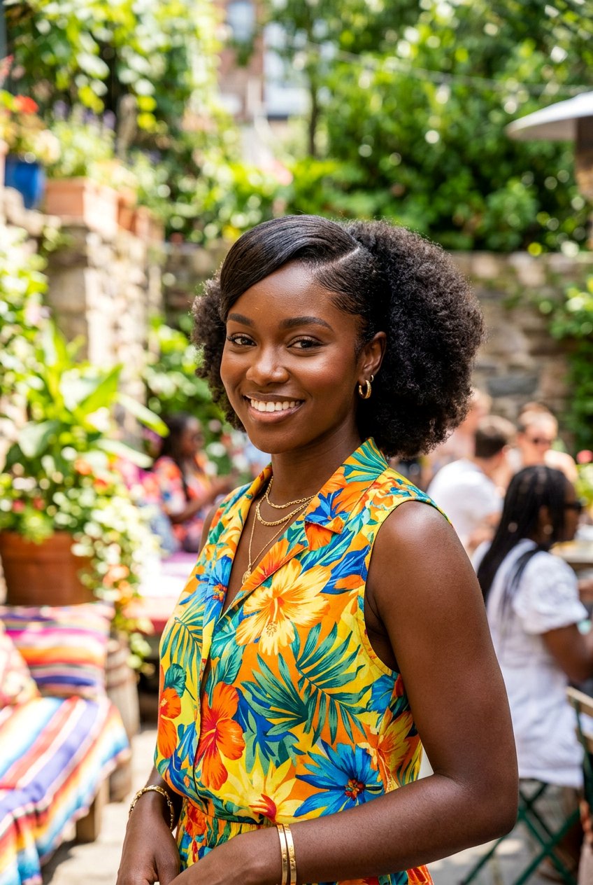 Side Part Puff With Swoop - 20 side part puff for black women - 20 side part puff for black women