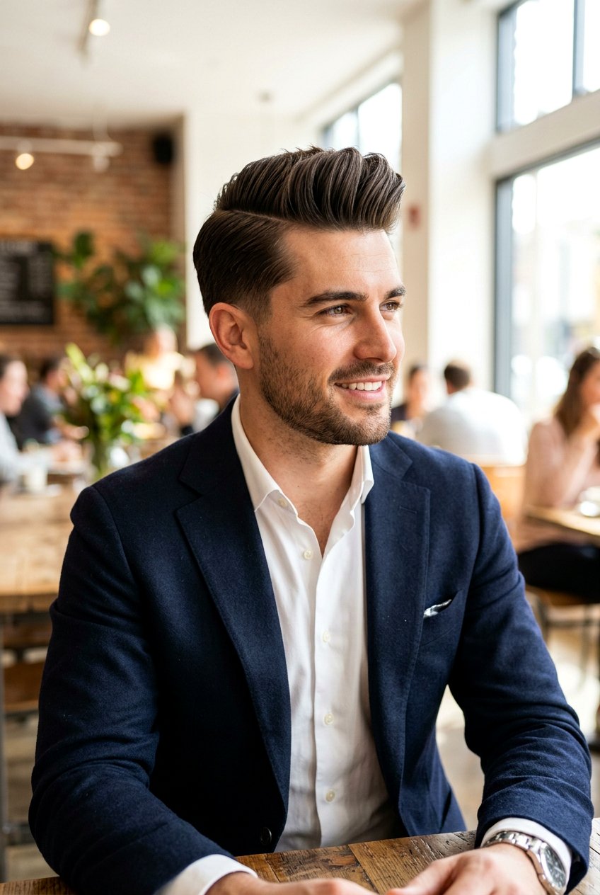 Side Part Quiff - 20 men polished side part haircut - 20 men polished side part haircut