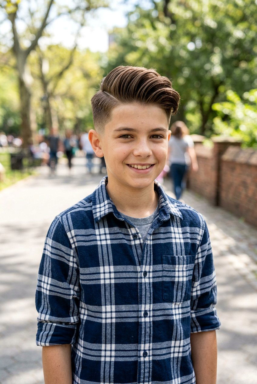 Side Part Quiff Haircut - 20 boys school hairstyle with side part - 20 boys school hairstyle with side part