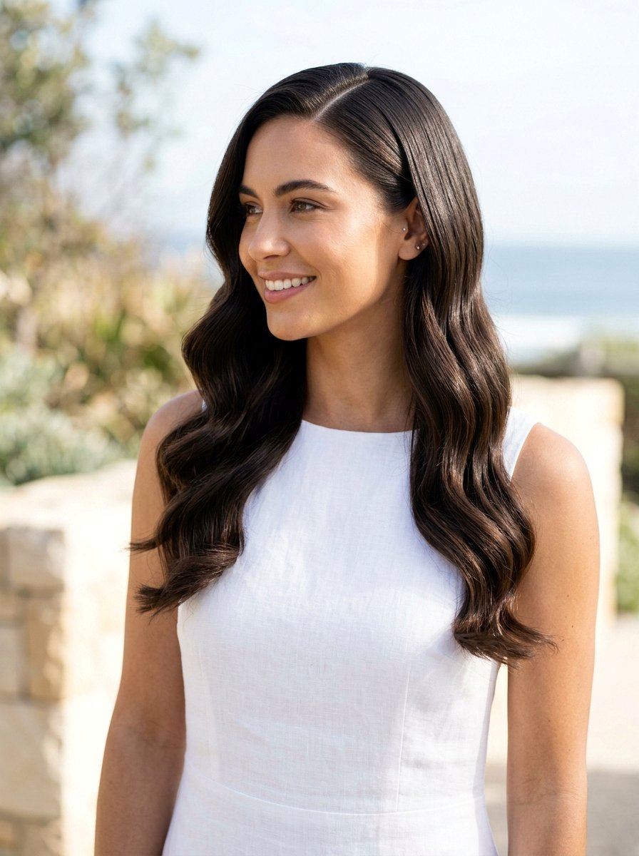 Side Part S Waves - 20 glossy side part waves hairstyle - 20 glossy side part waves hairstyle