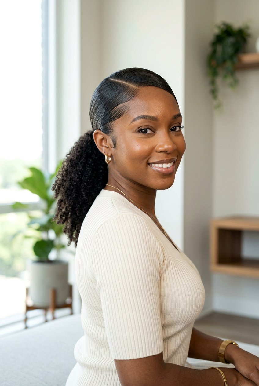 Side Part Slick Back Ponytail Natural Hair - 20 slick back ponytail for natural hair - 20 slick back ponytail for natural hair