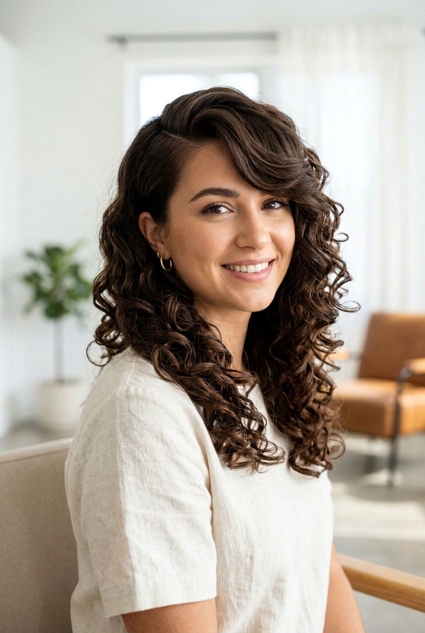 Side Part Sock Curls - 20 sock bun curls overnight - 20 sock bun curls overnight