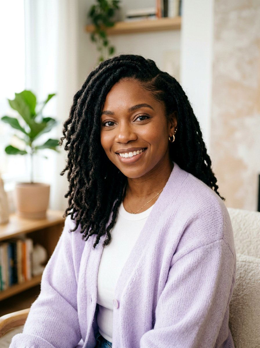 Side Part Starter Locs - 20 starter loc styles for women - 20 starter loc styles for women