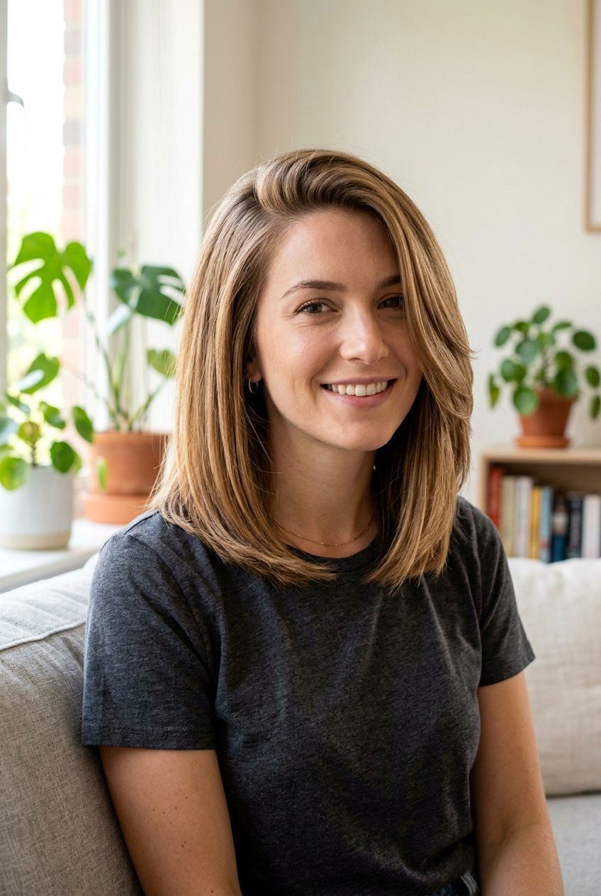 Side Part Straight Long Bob With Layers - 20 straight long bob with layers - 20 straight long bob with layers