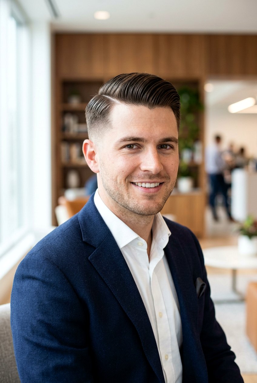 Side Part Taper - 20 mens haircut for longer face shape - 20 men’s haircut for longer face shape