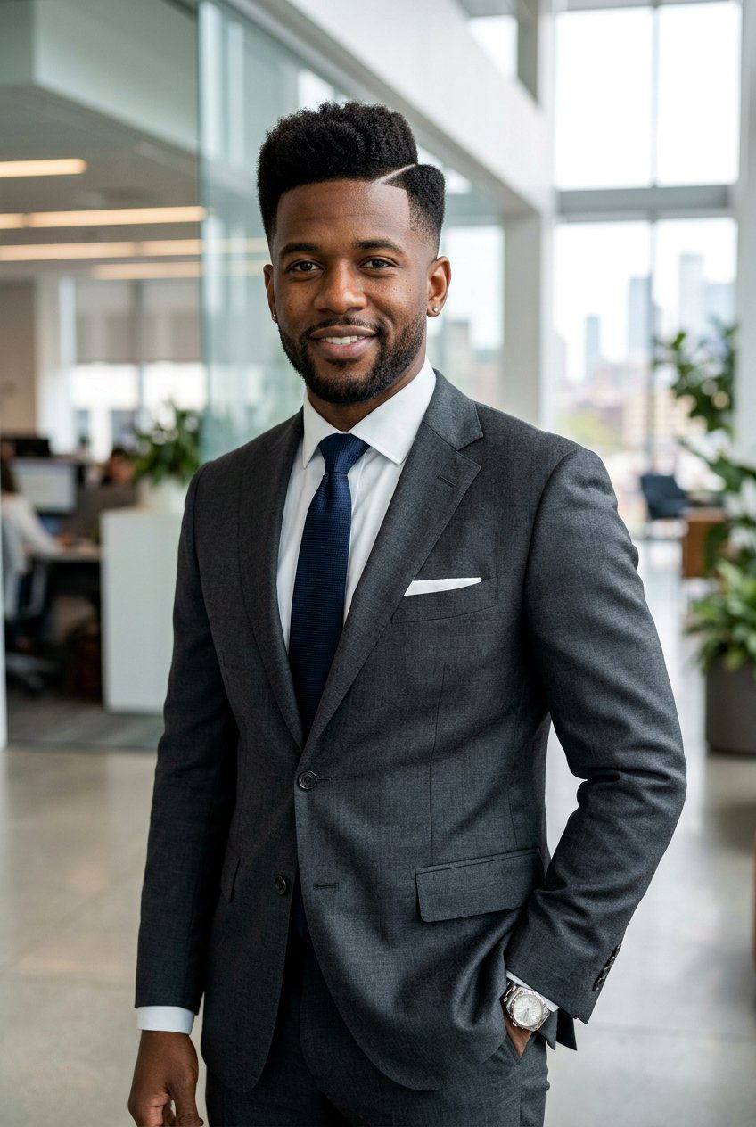 Side Part Taper Afro Haircut - 20 taper afro haircut men - 20 taper afro haircut men