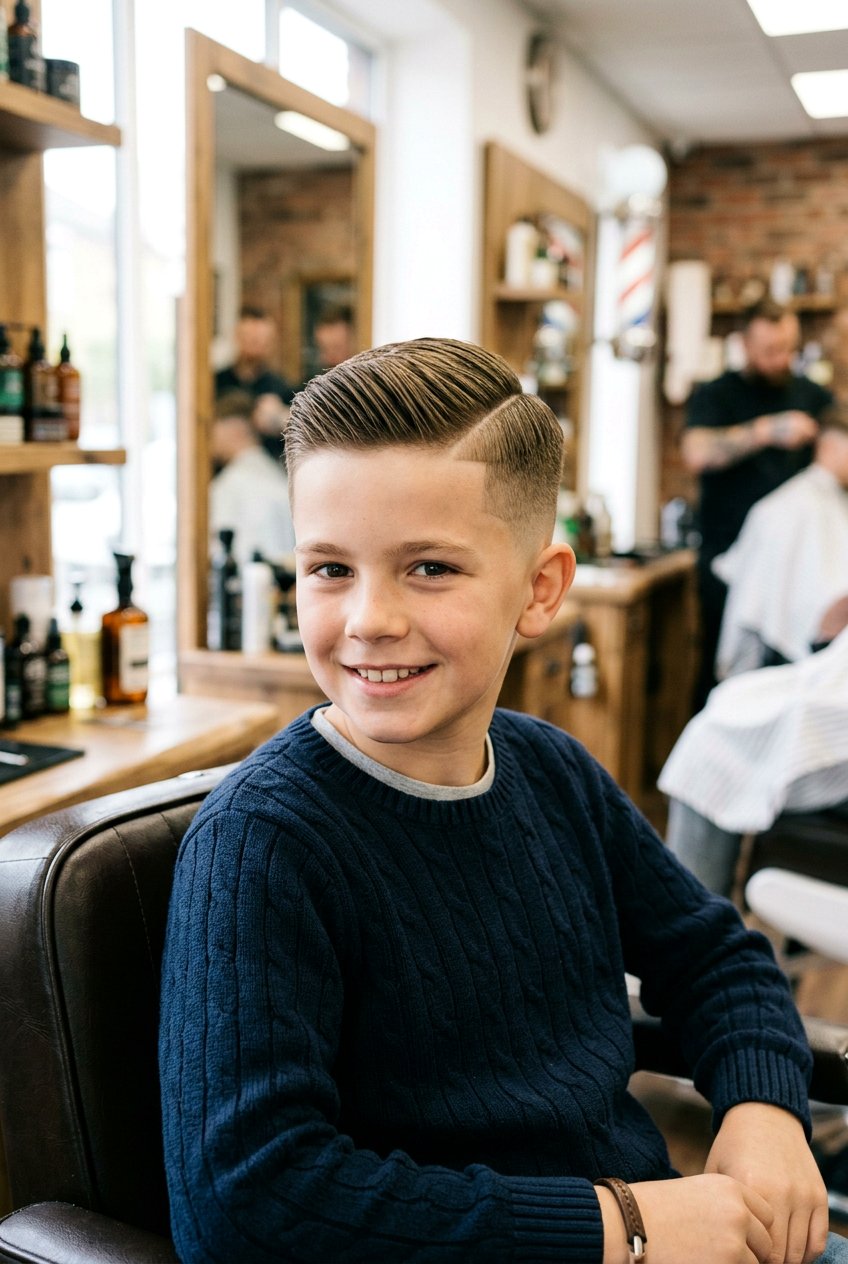 Side Part Taper Fade - 20 boys school hairstyle with side part - 20 boys school hairstyle with side part
