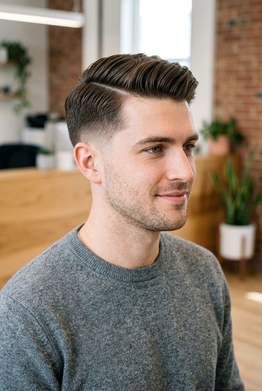 Side Part Taper Haircut - 20 men polished side part haircut - 20 men polished side part haircut