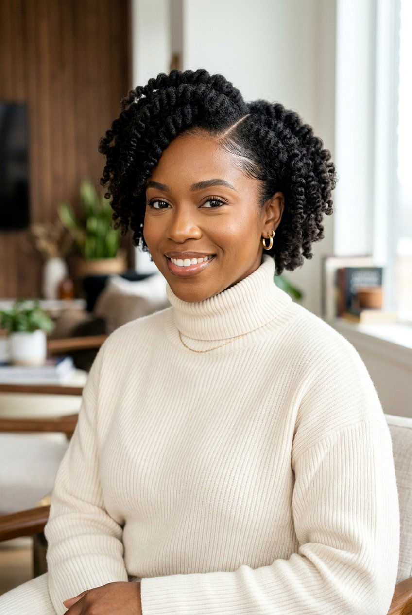 Side Part Twist Out On Tapered Hair - 20 twist out on tapered natural hair - 20 twist out on tapered natural hair