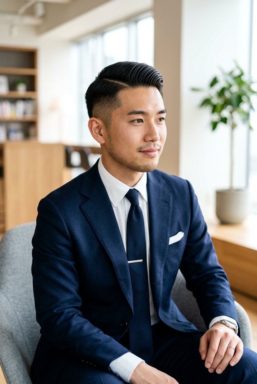 Side Part Two Block Haircut - 20 two block haircut for men with straight hair - 20 two block haircut for men with straight hair