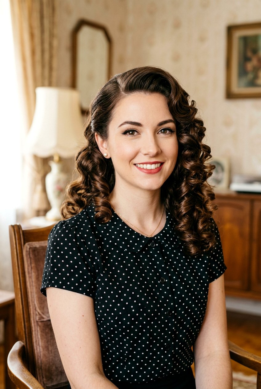 Side Part Vintage Curls - 20 best graduation hairstyle ideas - 20 best graduation hairstyle ideas